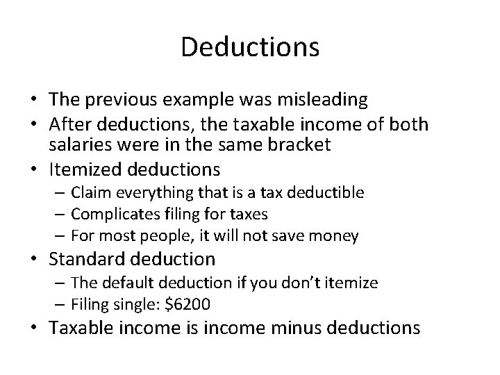 Tax Deduction Example Problem And Solution Business Understanding the Big Picture A Step Back