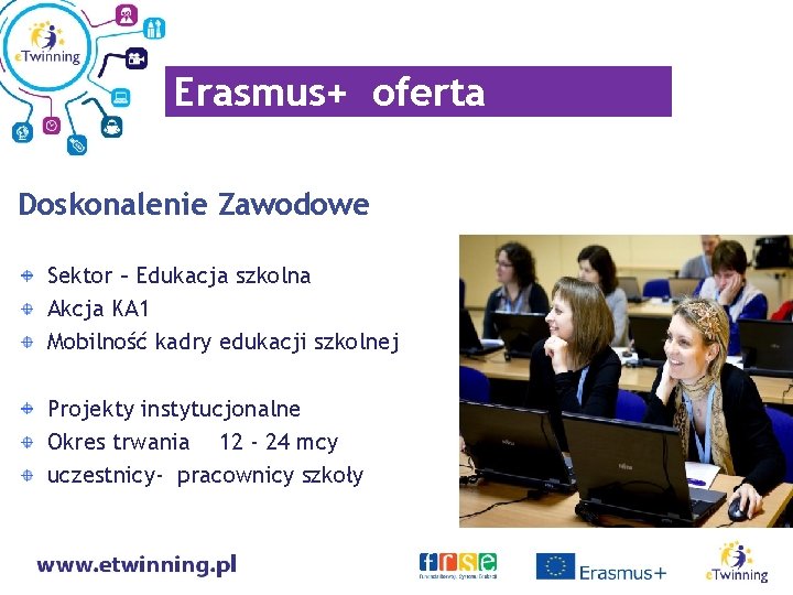 Erasmus+ oferta Doskonalenie Zawodowe Sektor – Edukacja szkolna Akcja KA 1 Mobilność kadry edukacji