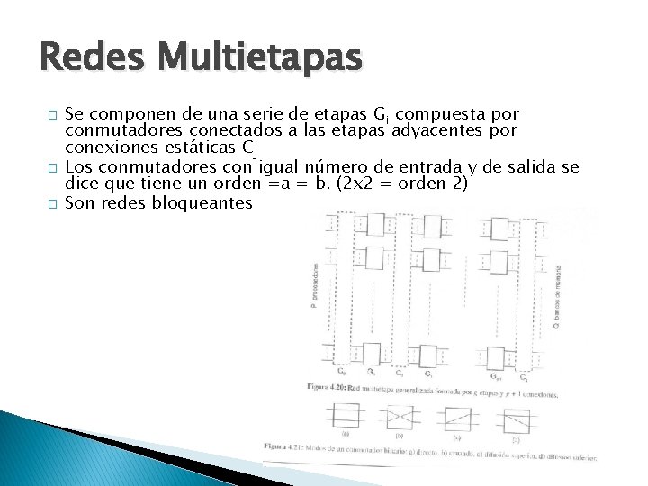 Redes Multietapas � � � Se componen de una serie de etapas Gi compuesta