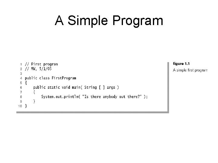 A Simple Program 