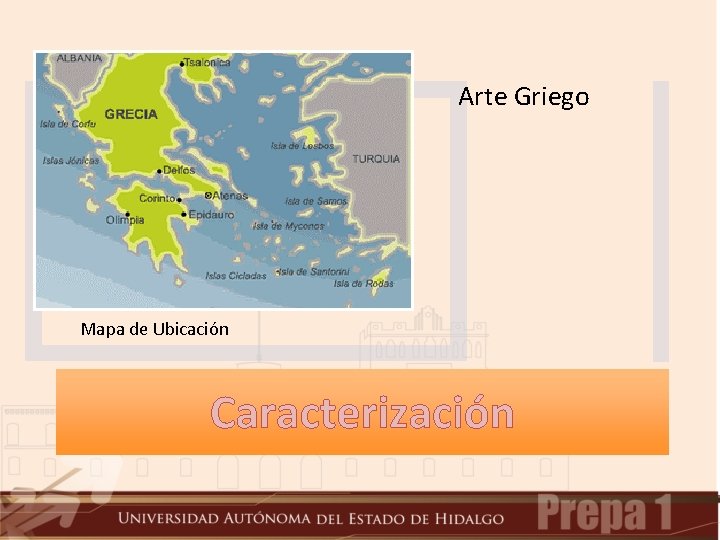 Arte Griego Mapa de Ubicación Caracterización 