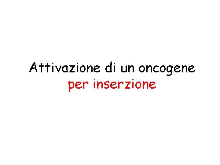 Attivazione di un oncogene per inserzione 