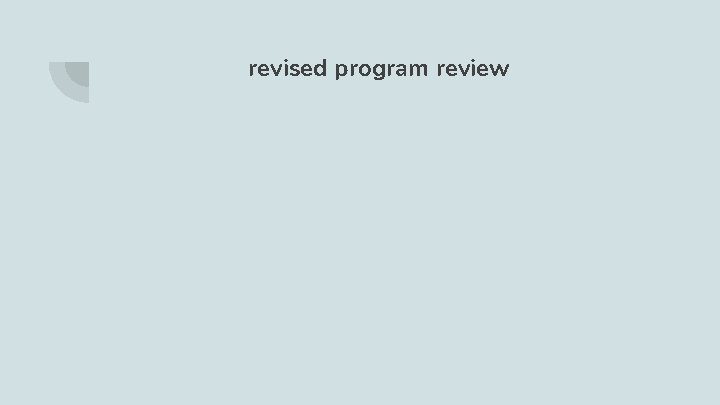 revised program review 