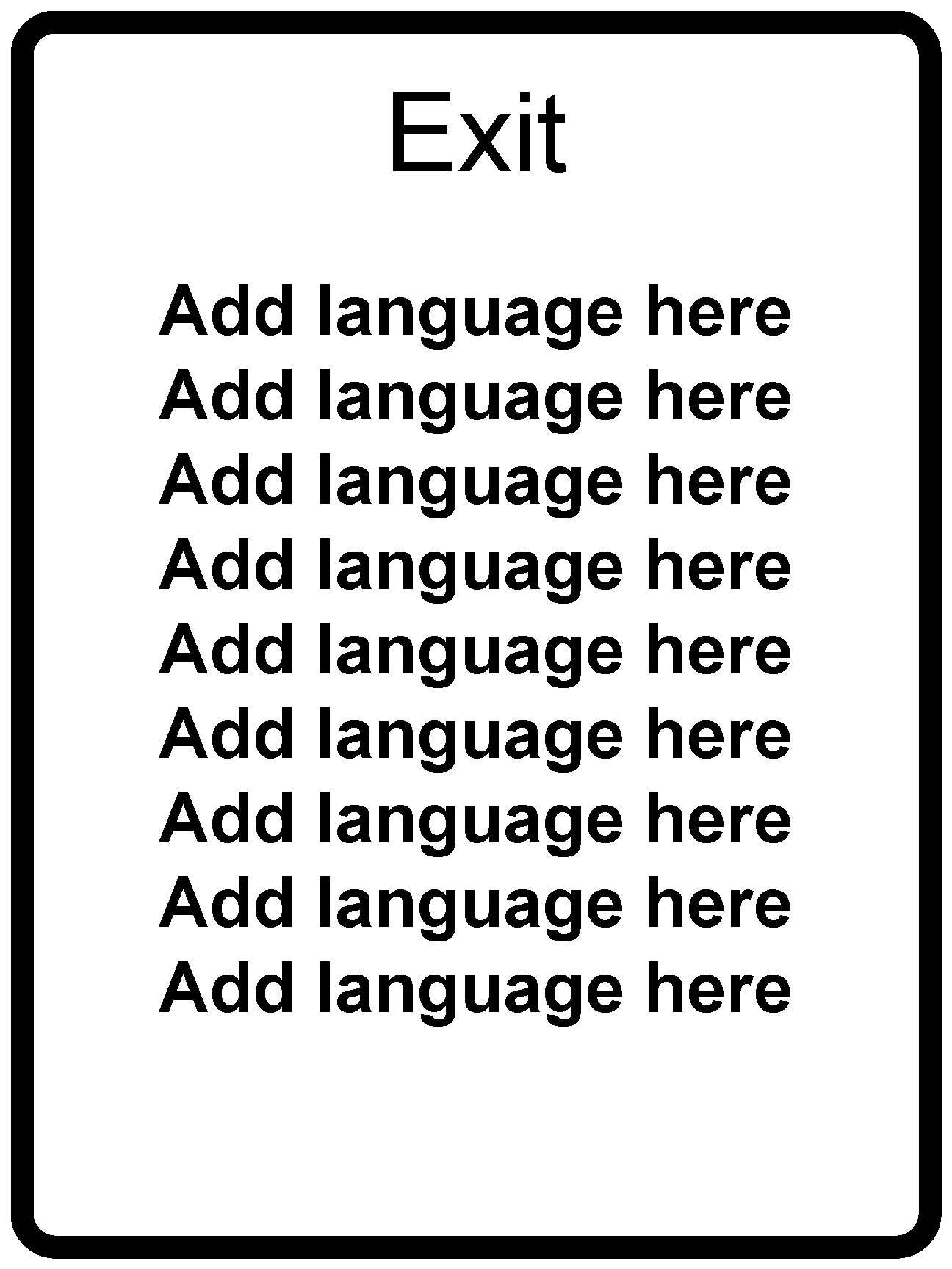 Exit Add language here Add language here Add language here 