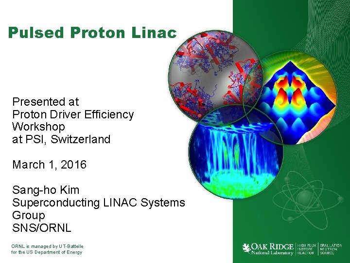 Pulsed Proton Linac Presented at Proton Driver Efficiency Workshop at PSI, Switzerland March 1,