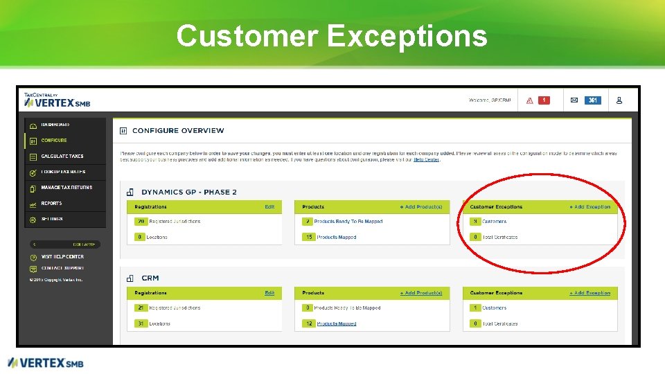 Customer Exceptions 