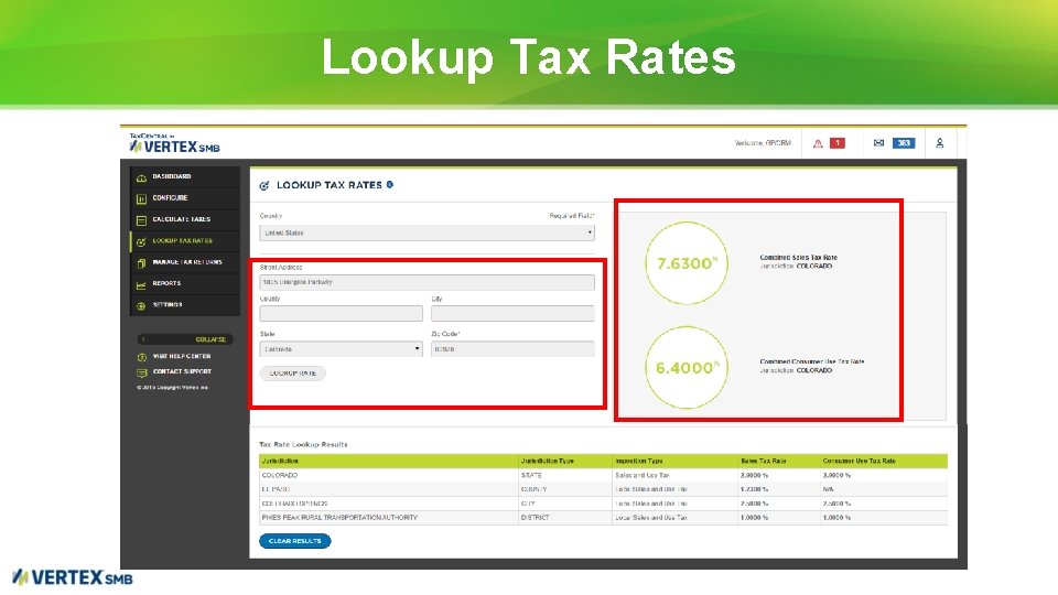 Lookup Tax Rates 