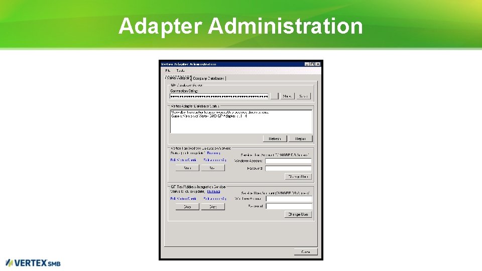 Adapter Administration 