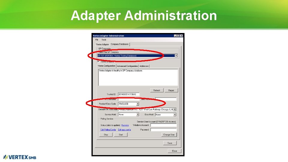 Adapter Administration 
