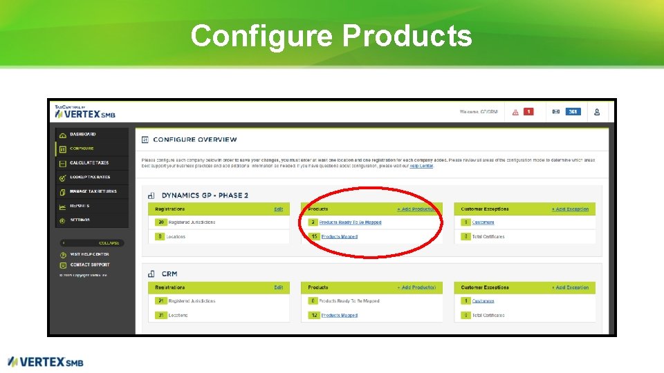 Configure Products 