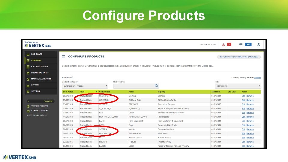 Configure Products 