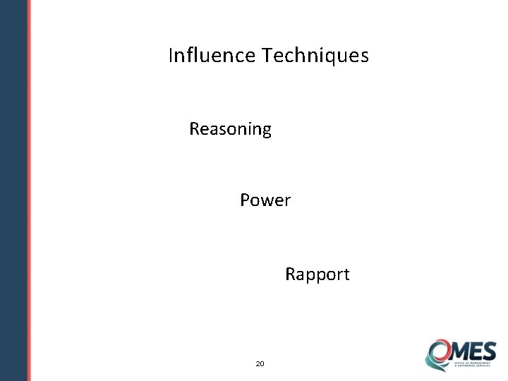 Influence Techniques Reasoning Power Rapport 20 