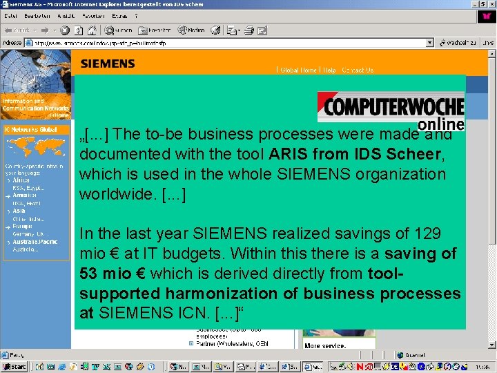 „[. . . ] The to-be business processes were made and documented with the