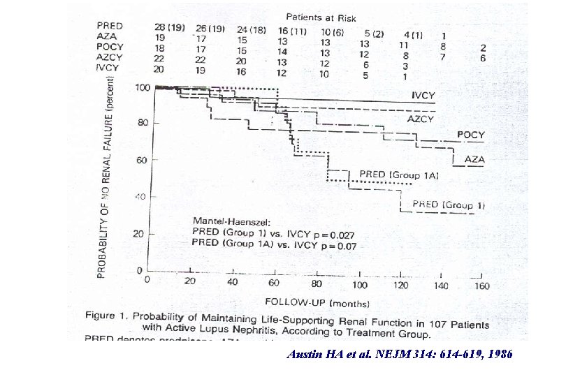 Austin HA et al. NEJM 314: 614 -619, 1986 