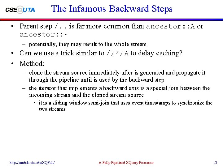 The Infamous Backward Steps • Parent step /. . is far more common than