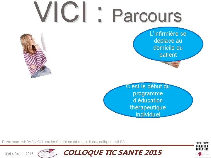 VICI : Parcours L’infirmière se déplace au domicile du patient C’est le début du