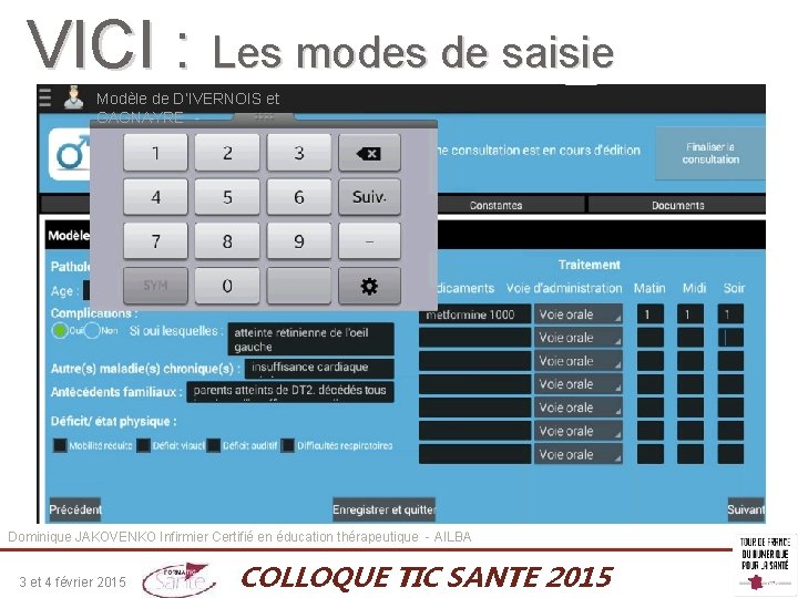 VICI : Les modes de saisie Modèle de D’IVERNOIS et GAGNAYRE Dominique JAKOVENKO Infirmier