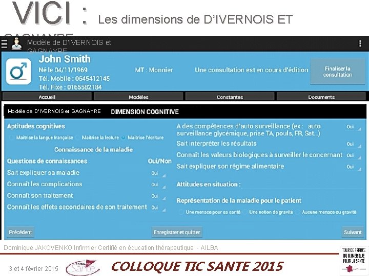 VICI : Les dimensions de D’IVERNOIS ET GAGNAYRE Modèle de D’IVERNOIS et GAGNAYRE Dominique