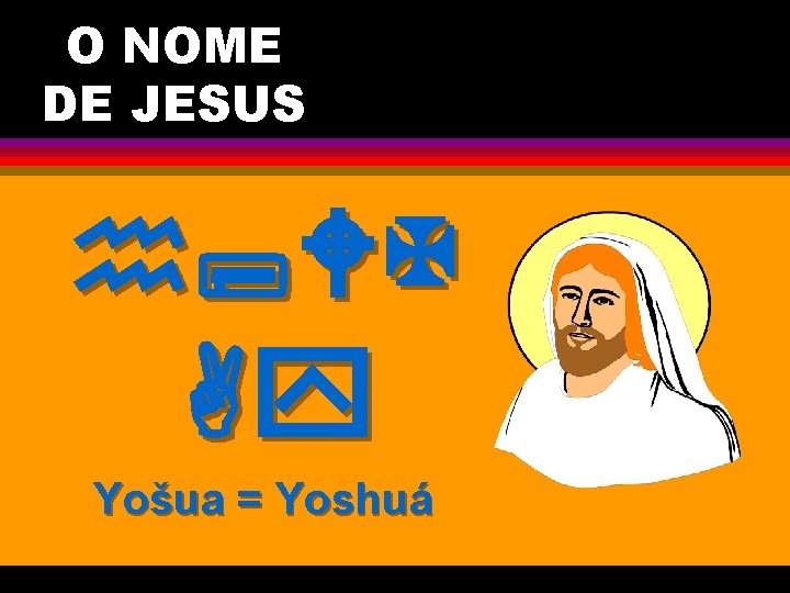 O NOME DE JESUS Yošua = Yoshuá 