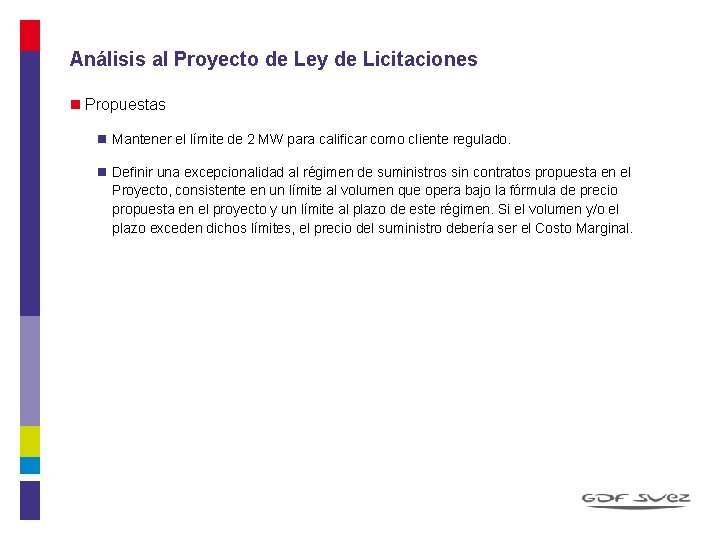 Análisis al Proyecto de Ley de Licitaciones n Propuestas n Mantener el límite de