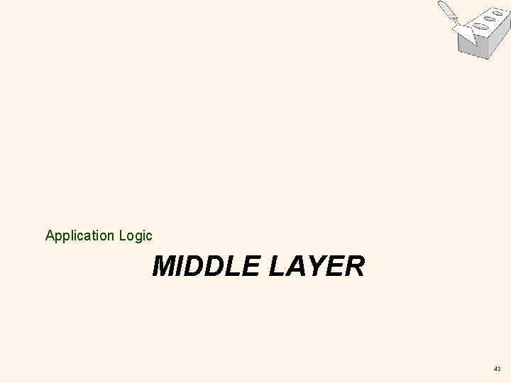 Application Logic MIDDLE LAYER 42 