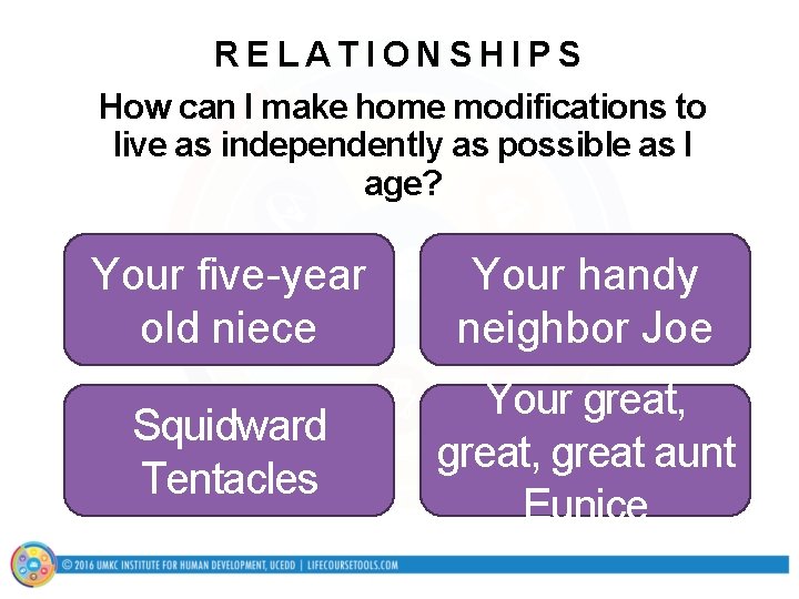 RELATIONSHIPS How can I make home modifications to live as independently as possible as