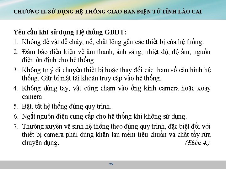 CHƯƠNG II. SỬ DỤNG HỆ THỐNG GIAO BAN ĐIỆN TỬ TỈNH LÀO CAI Yêu