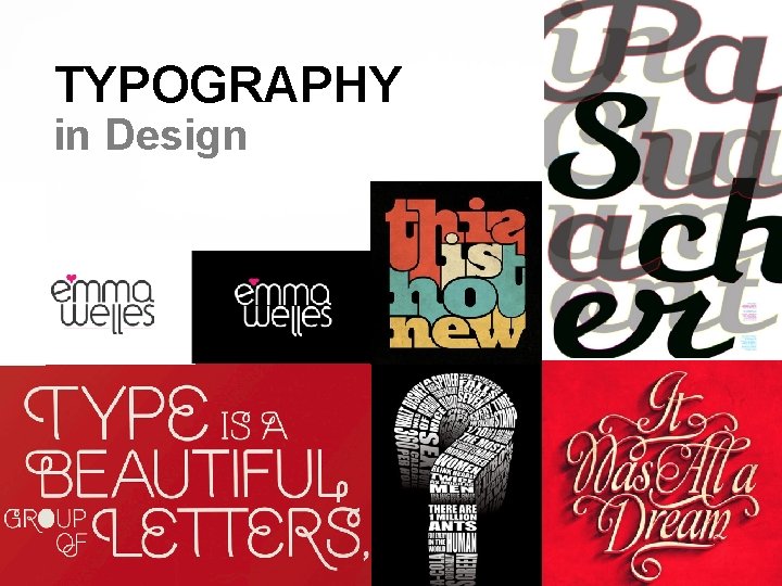 TYPOGRAPHY in Design 