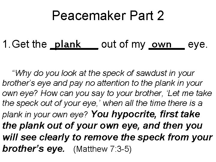 Peacemaker Part 2 plank own eye. 1. Get the ____ out of my ______