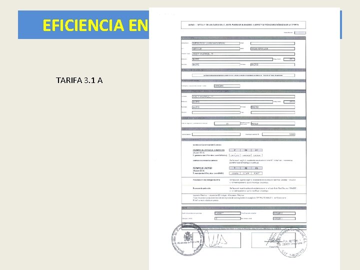 EFICIENCIA ENERGÉTICA EN TÚNELES TARIFA 3. 1 A 11 