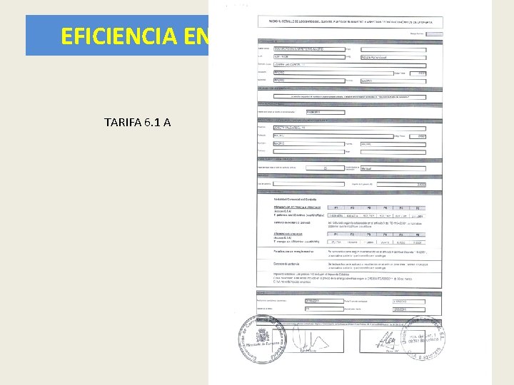 EFICIENCIA ENERGÉTICA EN TÚNELES TARIFA 6. 1 A 12 