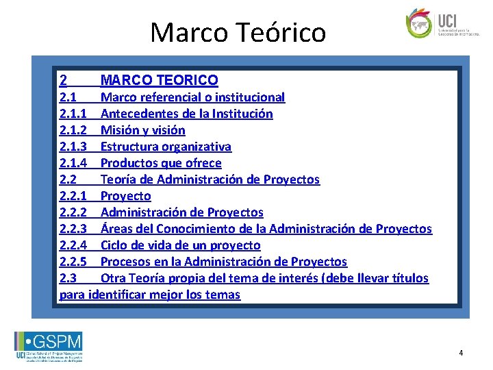 Marco Teórico 2 MARCO TEORICO 2. 1 Marco referencial o institucional 2. 1. 1