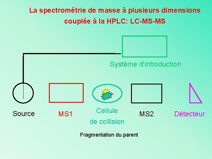 La spectrométrie de masse à plusieurs dimensions couplée à la HPLC: LC-MS-MS Système d'introduction