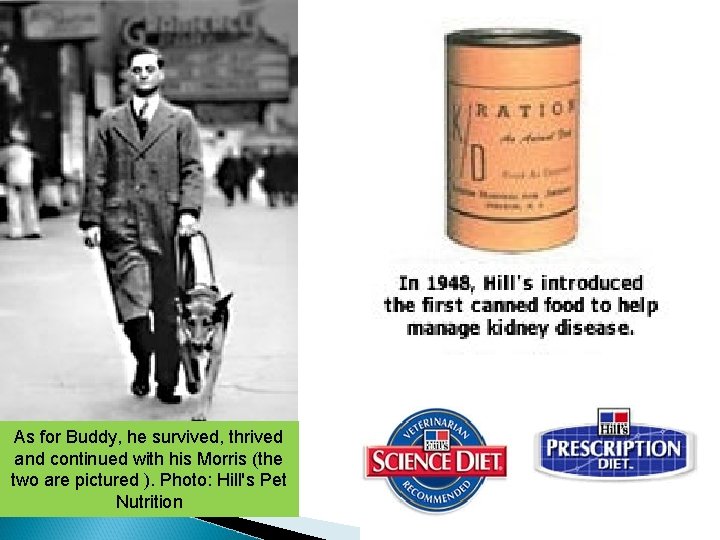 As for Buddy, he survived, thrived and continued with his Morris (the two are