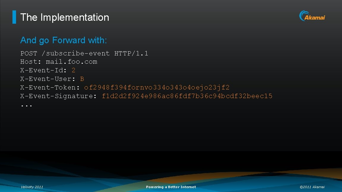 The Implementation And go Forward with: POST /subscribe-event HTTP/1. 1 Host: mail. foo. com