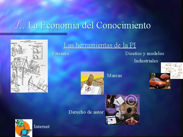. /. . La Economía del Conocimiento Las herramientas de la PI Patentes Diseños