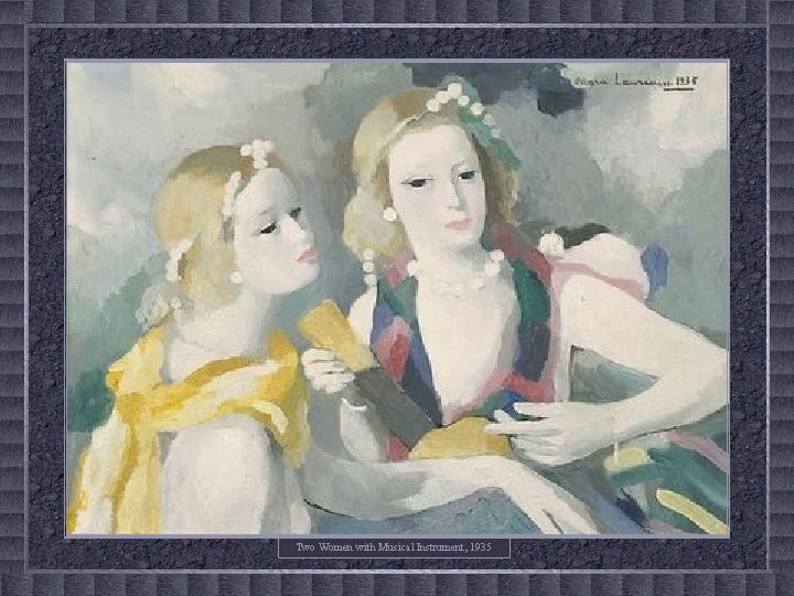 Two Women with Musical Instrument, 1935 