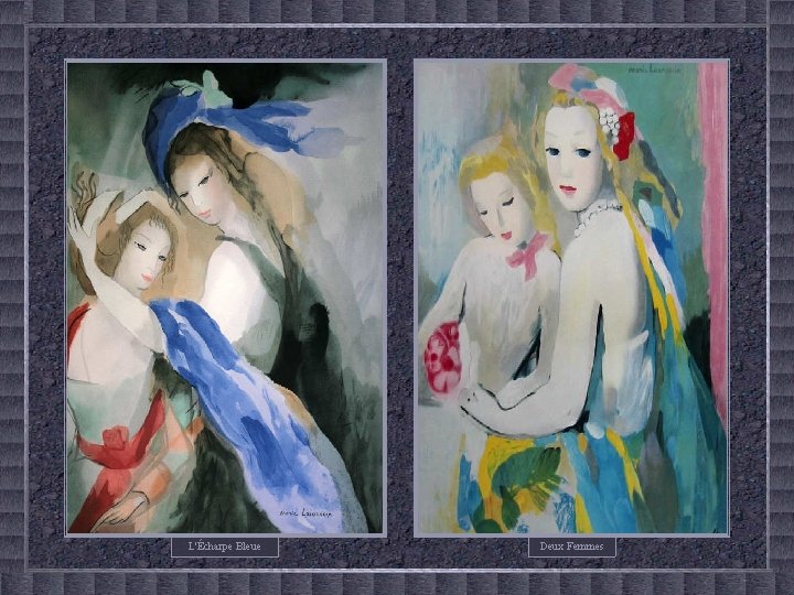 L'Écharpe Bleue Deux Femmes 