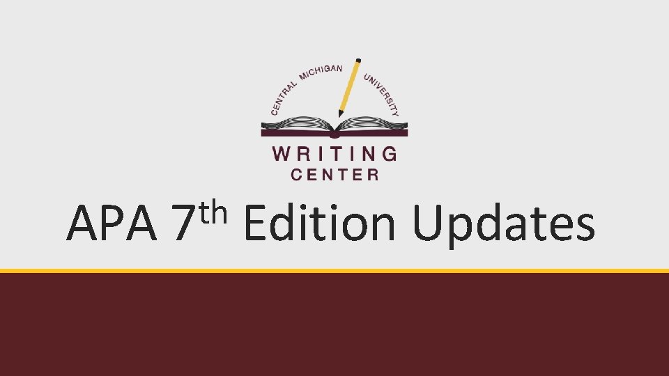 APA th 7 Edition Updates 