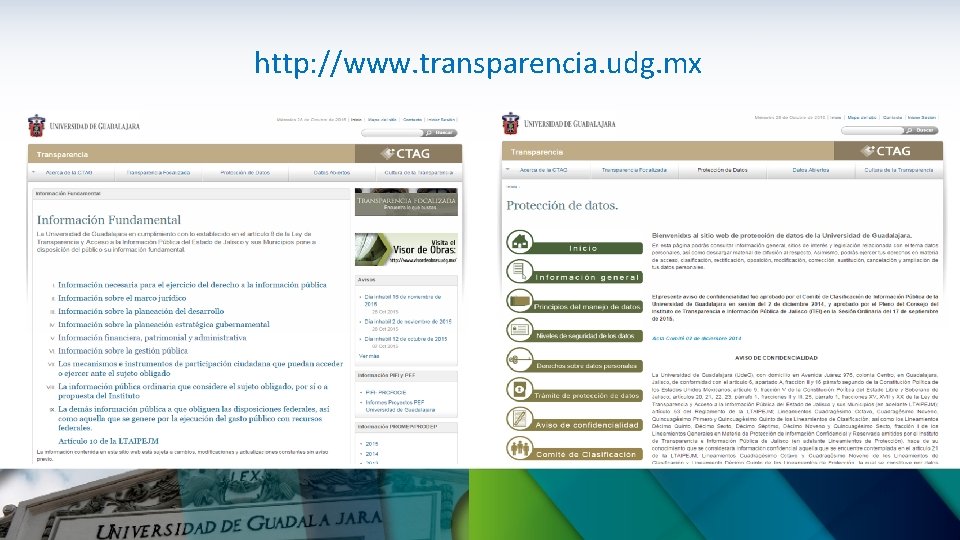 http: //www. transparencia. udg. mx 