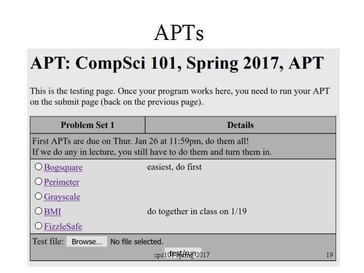 APTs cps 101 spring 2017 19 
