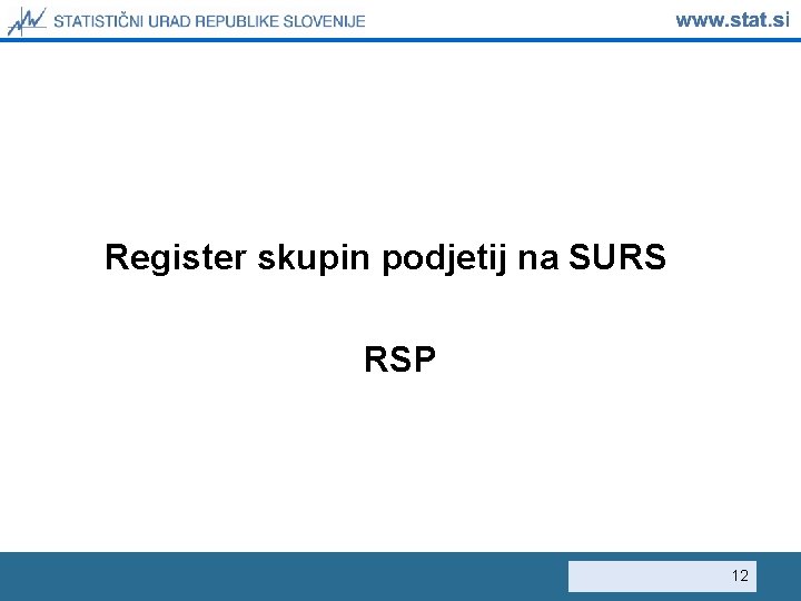 Register skupin podjetij na SURS RSP 12 