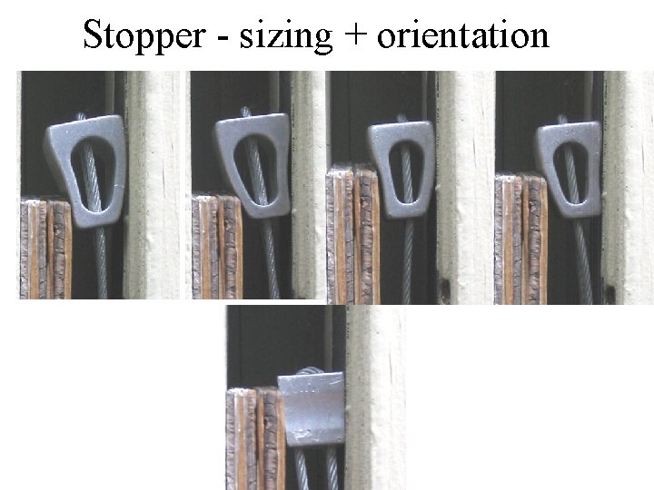 Stopper - sizing + orientation 