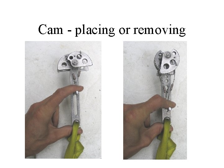 Cam - placing or removing 