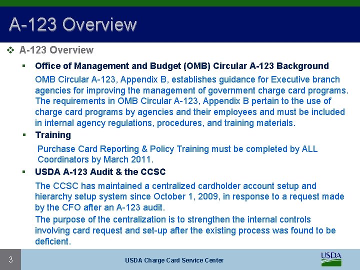 A-123 Overview v A-123 Overview § Office of Management and Budget (OMB) Circular A-123