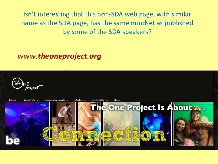 Isn’t interesting that this non-SDA web page, with similar name as the SDA page,
