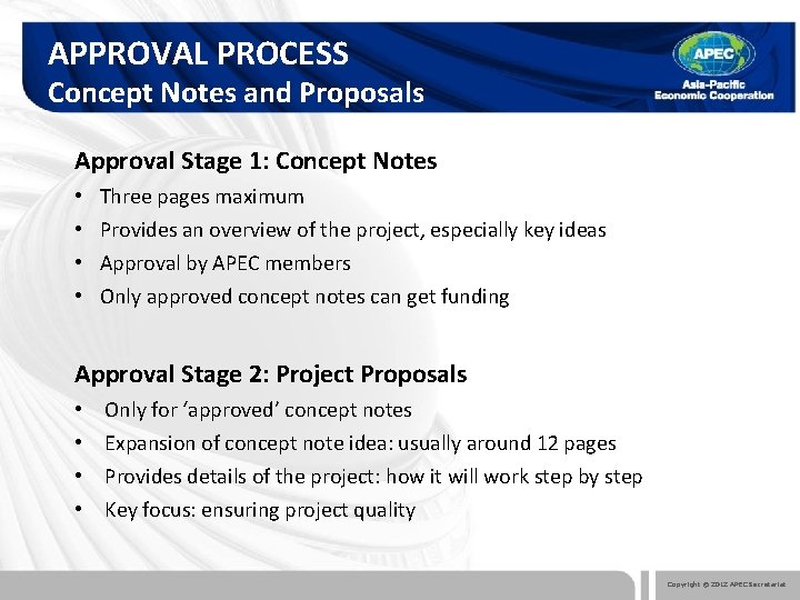 APPROVAL PROCESS Concept Notes and Proposals Approval Stage 1: Concept Notes • • Three