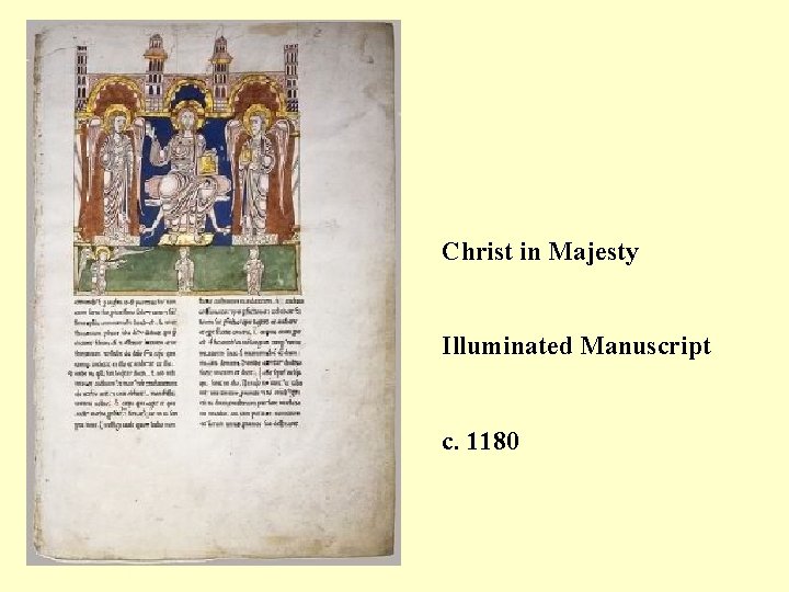 Christ in Majesty Illuminated Manuscript c. 1180 