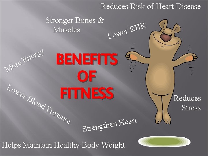 Reduces Risk of Heart Disease Stronger Bones & Muscles re o M y g