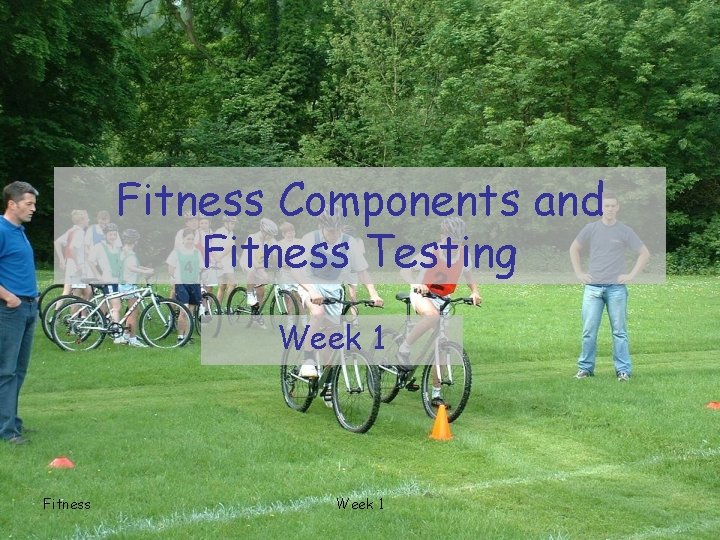 Fitness Components and Fitness Testing Week 1 Fitness Week 1 